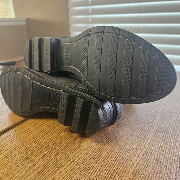 Sorel Danica US W7 Black Punk Camo Gothy Snow Booties Biker Off Black - Picture 6 of 10